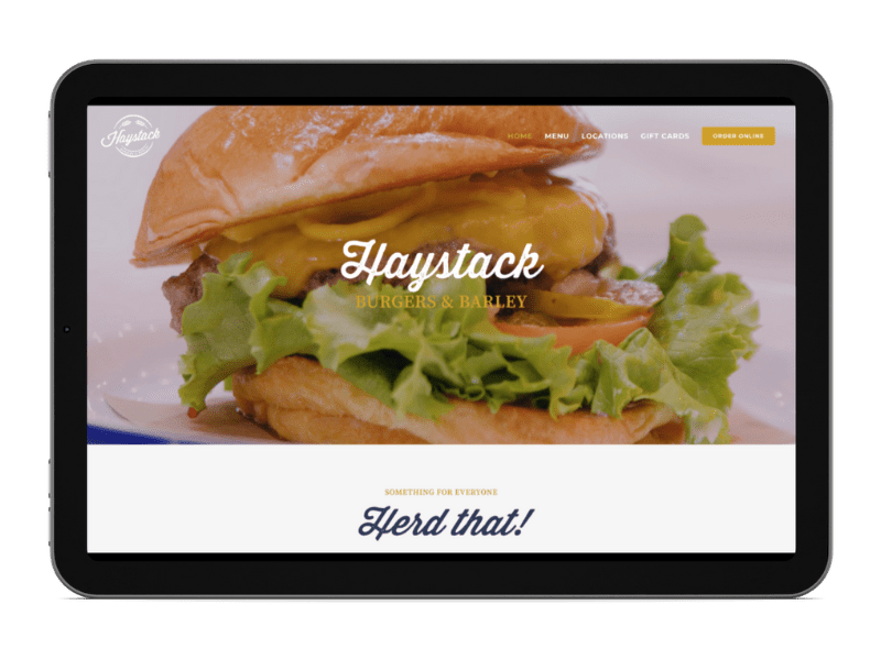 Haystack Burgers Website Image